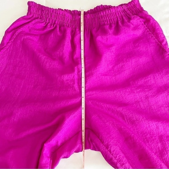VINTAGE Fila Fuchsia Italian Windbreaker Pants Women’s Size 6 - Picture 8 of 13